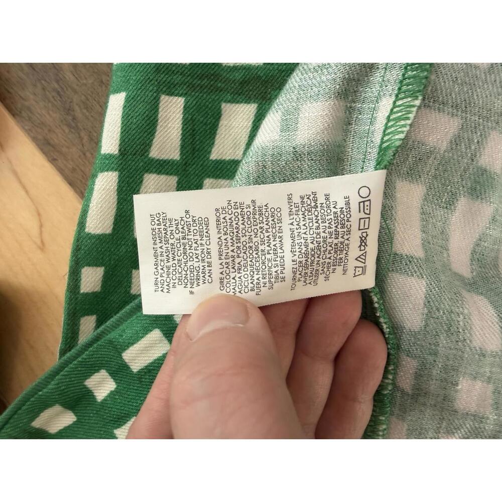 cabi Green Grid Belted Cardigan Coat – Size M - Picture 10 of 10